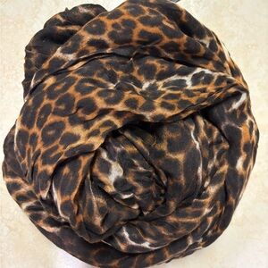 2 Leopard Print infinity scarves